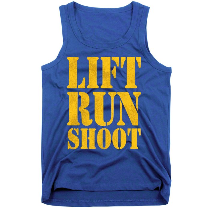 Lift Run Shoot Military Police Operator Fitness Gym Day Gift Tank Top