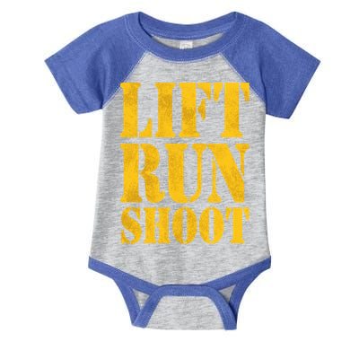 Lift Run Shoot Military Police Operator Fitness Gym Day Gift Infant Baby Jersey Bodysuit