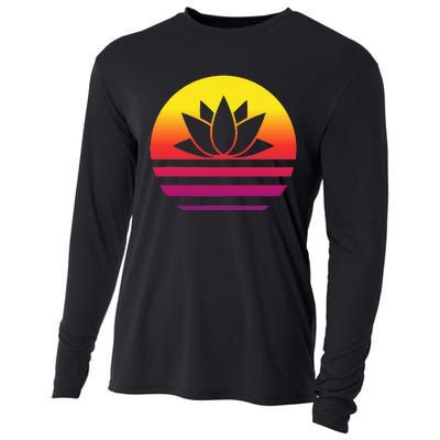 Lotus Retro Style Vintage Cooling Performance Long Sleeve Crew