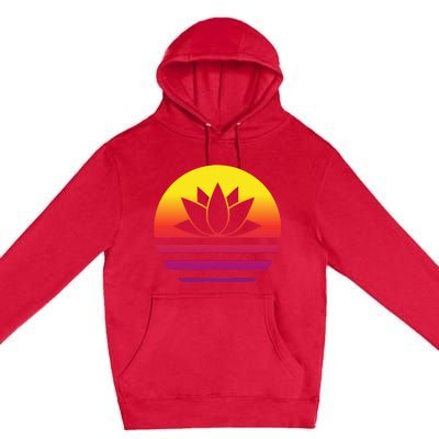 Lotus Retro Style Vintage Premium Pullover Hoodie