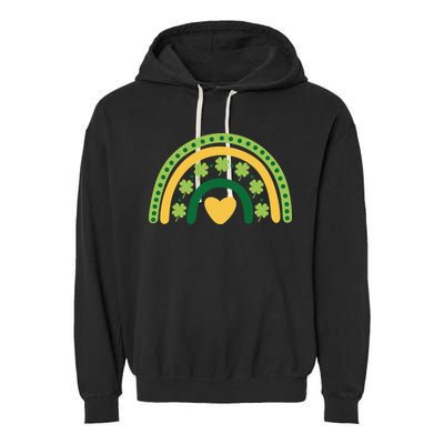 Lucky Rainbow St Patrick's Day Garment-Dyed Fleece Hoodie