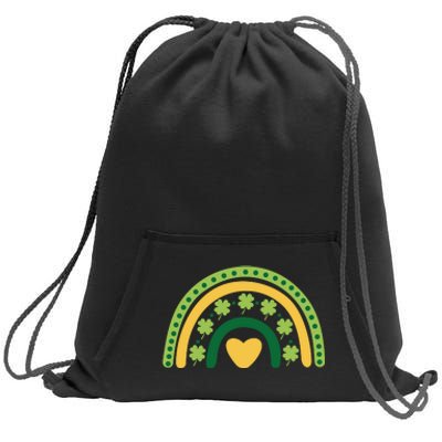 Lucky Rainbow St Patrick's Day Sweatshirt Cinch Pack Bag