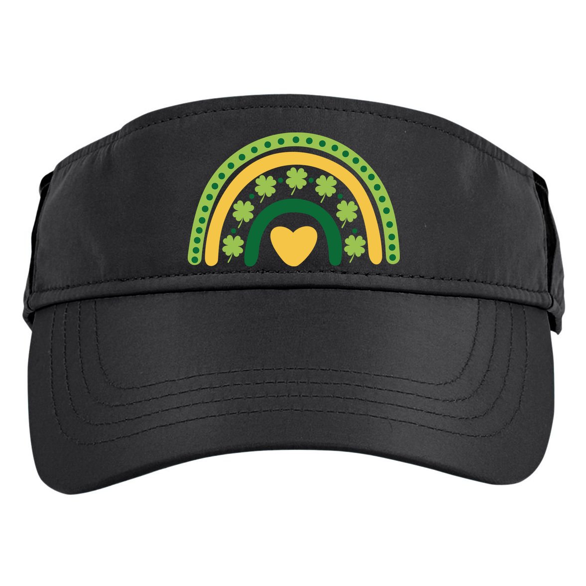Lucky Rainbow St Patrick's Day Adult Drive Performance Visor
