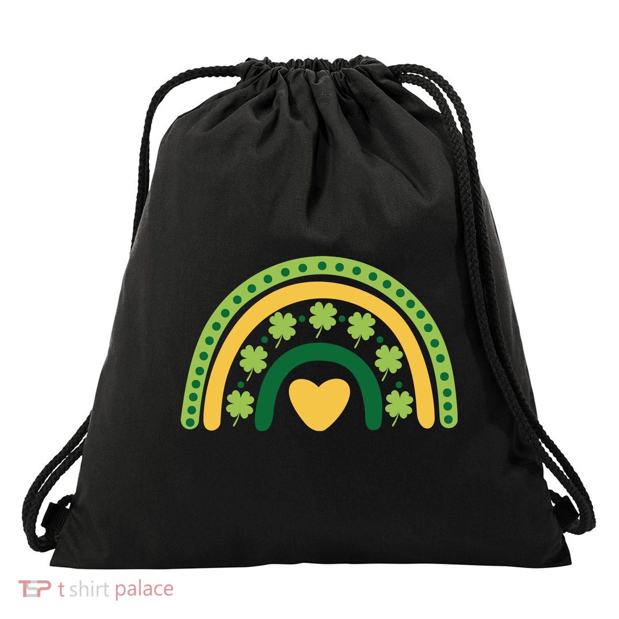 Lucky Rainbow St Patrick's Day Drawstring Bag