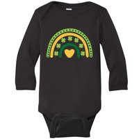 Lucky Rainbow St Patrick's Day Baby Long Sleeve Bodysuit