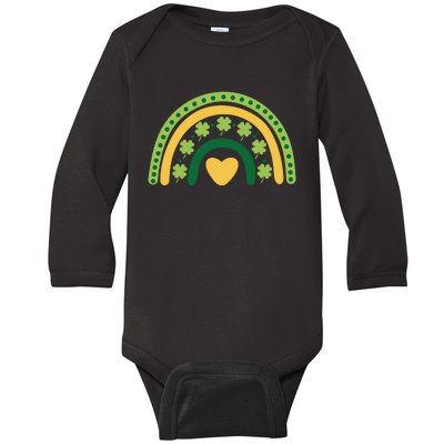 Lucky Rainbow St Patrick's Day Baby Long Sleeve Bodysuit