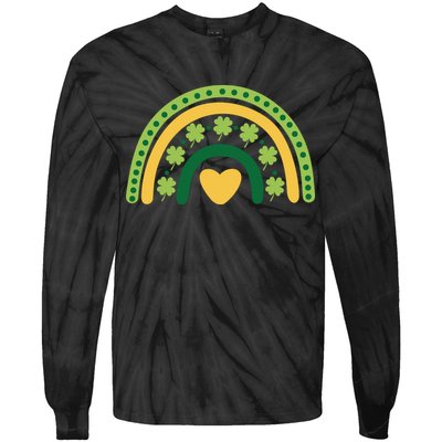Lucky Rainbow St Patrick's Day Tie-Dye Long Sleeve Shirt