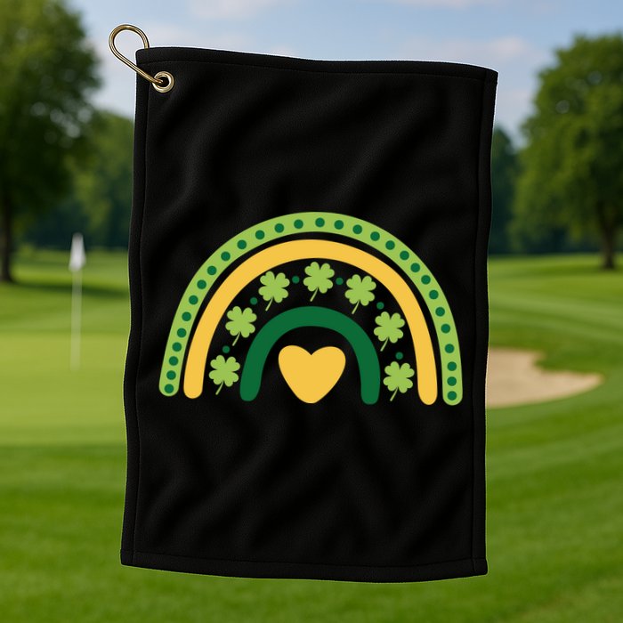 Lucky Rainbow St Patrick's Day Golf Towel