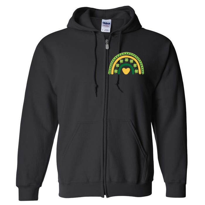 Lucky Rainbow St Patrick's Day Full Zip Hoodie