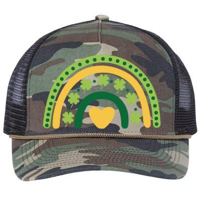 Lucky Rainbow St Patrick's Day Retro Rope Trucker Hat Cap