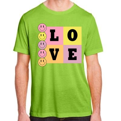 Love Retro Smile Face Cute Gift Adult ChromaSoft Performance T-Shirt