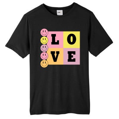 Love Retro Smile Face Cute Gift Tall Fusion ChromaSoft Performance T-Shirt