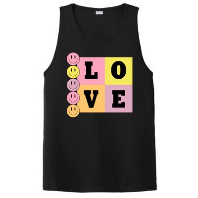 Love Retro Smile Face Cute Gift PosiCharge Competitor Tank