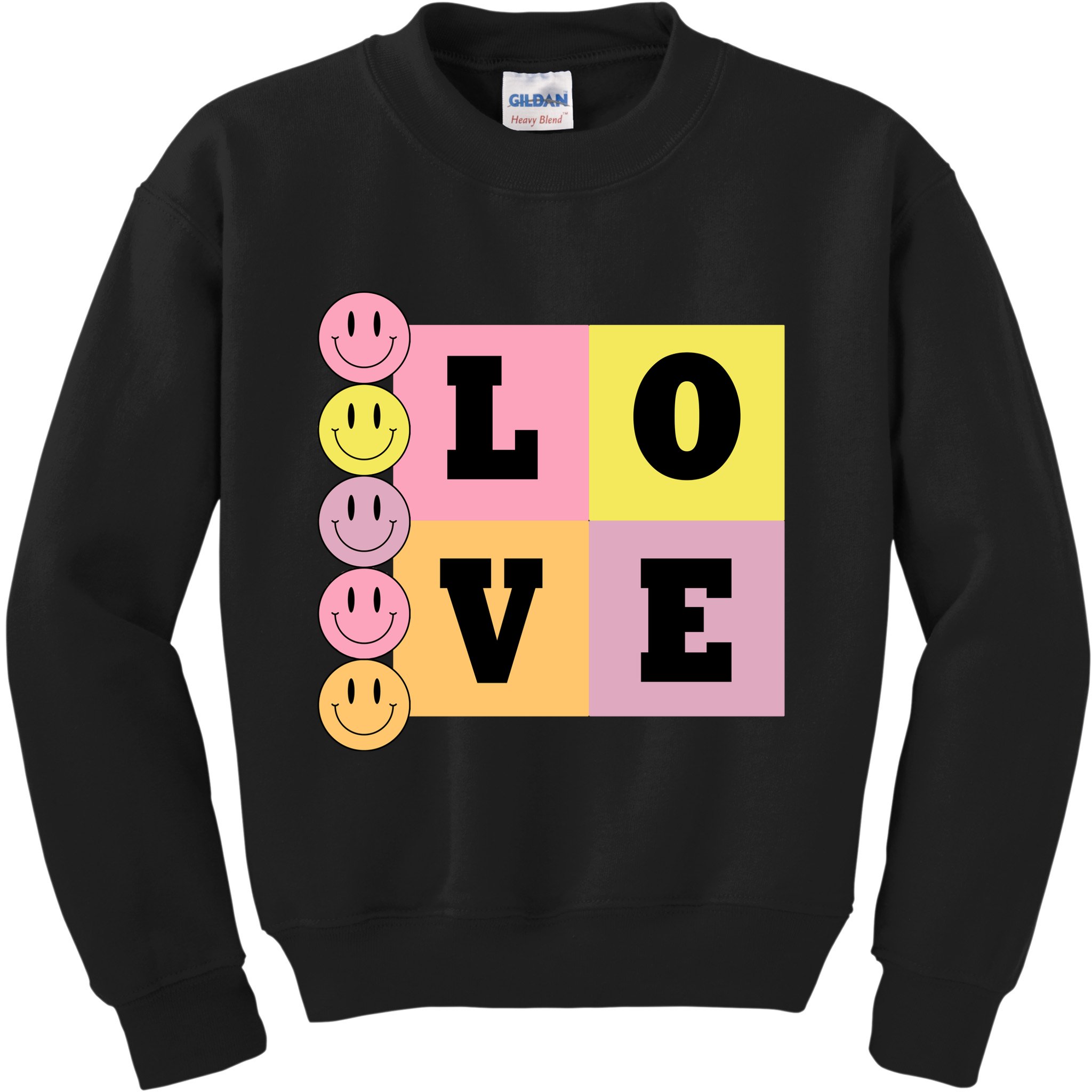 Love Retro Smile Face Cute Gift Kids Sweatshirt