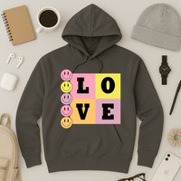Love Retro Smile Face Cute Gift Hoodie