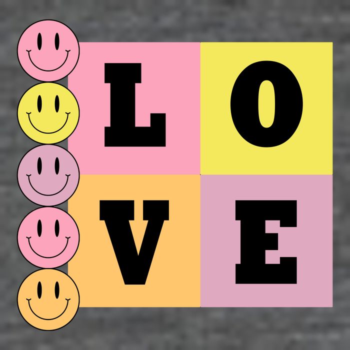 Love Retro Smile Face Cute Gift Hoodie