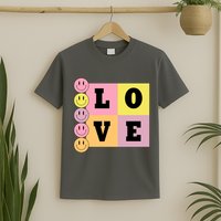 Love Retro Smile Face Cute Gift T-Shirt