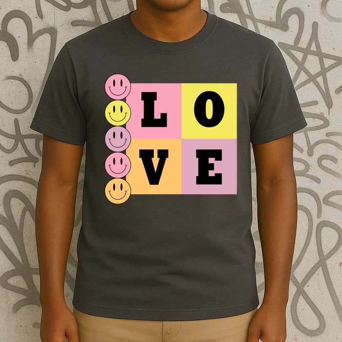 Love Retro Smile Face Cute Gift T-Shirt