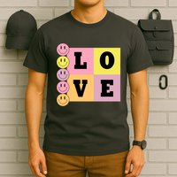 Love Retro Smile Face Cute Gift T-Shirt