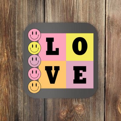 Love Retro Smile Face Cute Gift Coaster