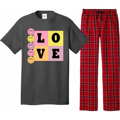 Love Retro Smile Face Cute Gift Pajama Set