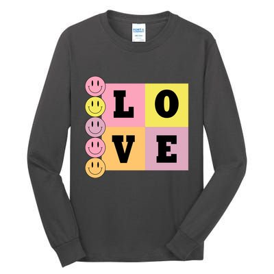 Love Retro Smile Face Cute Gift Tall Long Sleeve T-Shirt