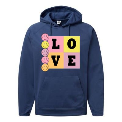 Love Retro Smile Face Cute Gift Performance Fleece Hoodie