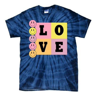 Love Retro Smile Face Cute Gift Tie-Dye T-Shirt