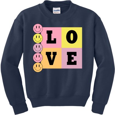 Love Retro Smile Face Cute Gift Kids Sweatshirt