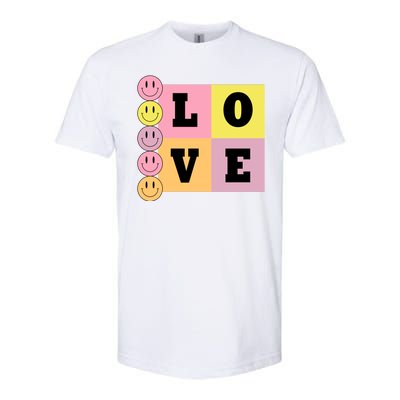 Love Retro Smile Face Cute Gift Softstyle CVC T-Shirt