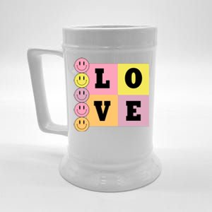 Love Retro Smile Face Cute Gift Beer Stein