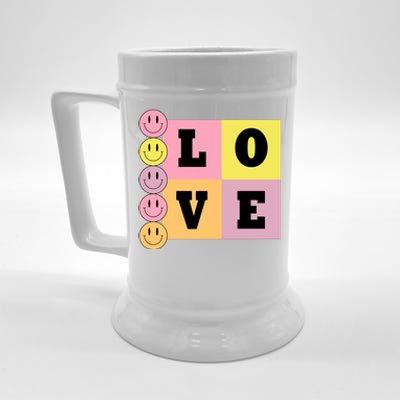 Love Retro Smile Face Cute Gift Beer Stein