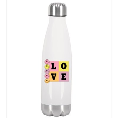 Love Retro Smile Face Cute Gift Stainless Steel Insulated Water Bottle