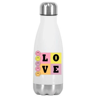 Love Retro Smile Face Cute Gift Stainless Steel Insulated Water Bottle