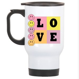 Love Retro Smile Face Cute Gift Stainless Steel Travel Mug