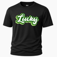 Lucky Retro St Patrick's Day Cooling Performance Crew T-Shirt