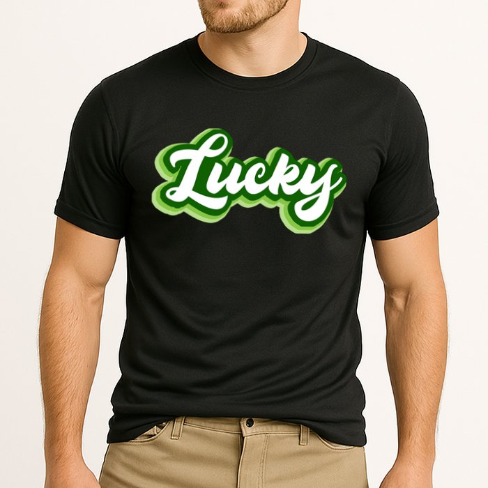 Lucky Retro St Patrick's Day Cooling Performance Crew T-Shirt