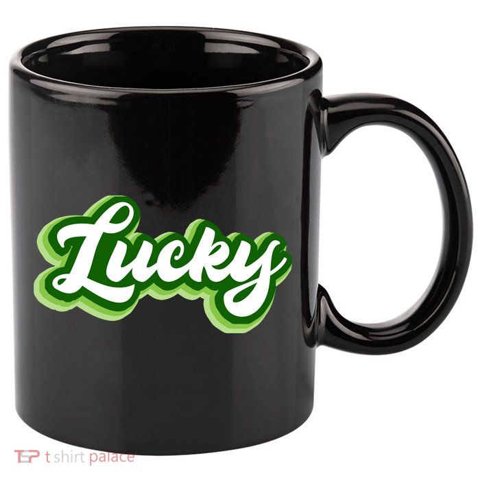 Lucky Retro St Patrick's Day 11oz C Handle Ceramic Mug