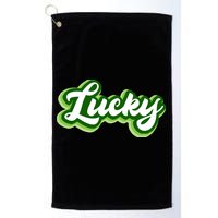 Lucky Retro St Patrick's Day Golf Towel