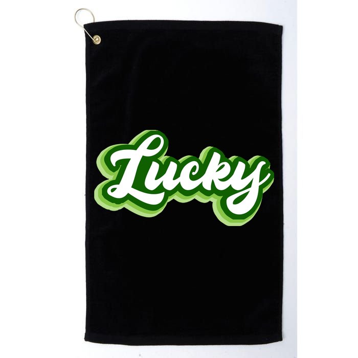 Lucky Retro St Patrick's Day Golf Towel