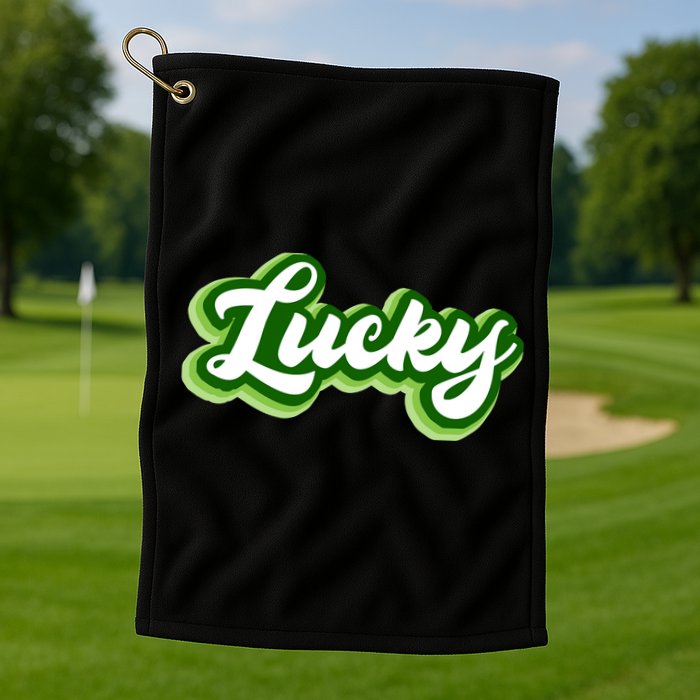 Lucky Retro St Patrick's Day Golf Towel