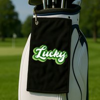 Lucky Retro St Patrick's Day Golf Towel