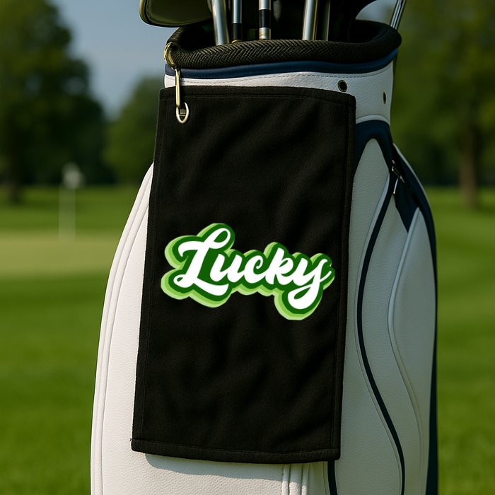Lucky Retro St Patrick's Day Golf Towel