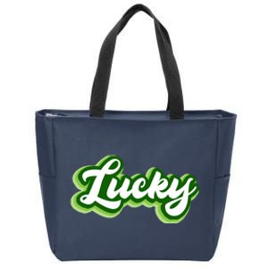 Lucky Retro St Patrick's Day Zip Tote Bag