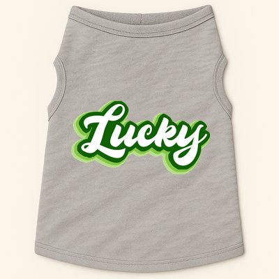 Lucky Retro St Patrick's Day Doggie Tank