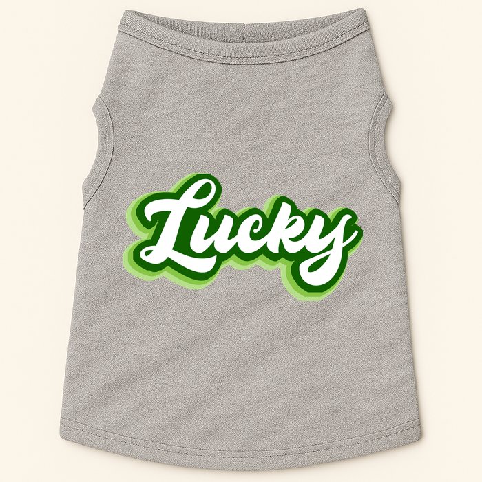 Lucky Retro St Patrick's Day Doggie Tank