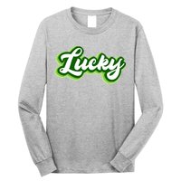 Lucky Retro St Patrick's Day Long Sleeve Shirt