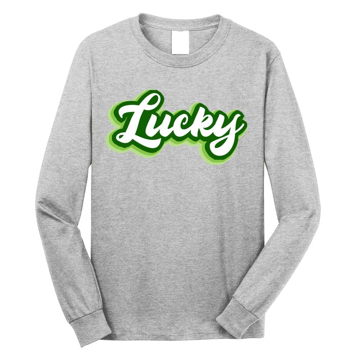 Lucky Retro St Patrick's Day Long Sleeve Shirt