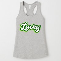 Lucky Retro St Patrick's Day Womens Tank Top