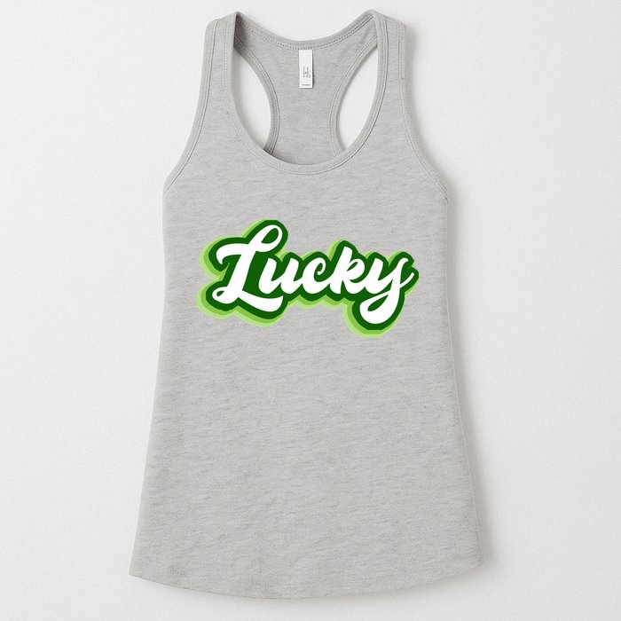 Lucky Retro St Patrick's Day Womens Tank Top